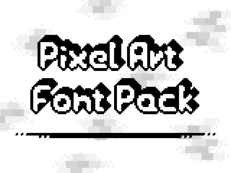 Pixel art fonts preview