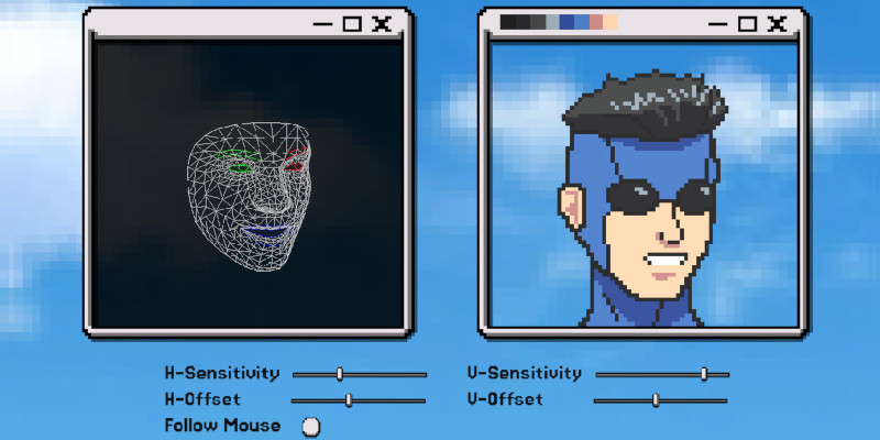 Pixel art avatar VTuber software preview